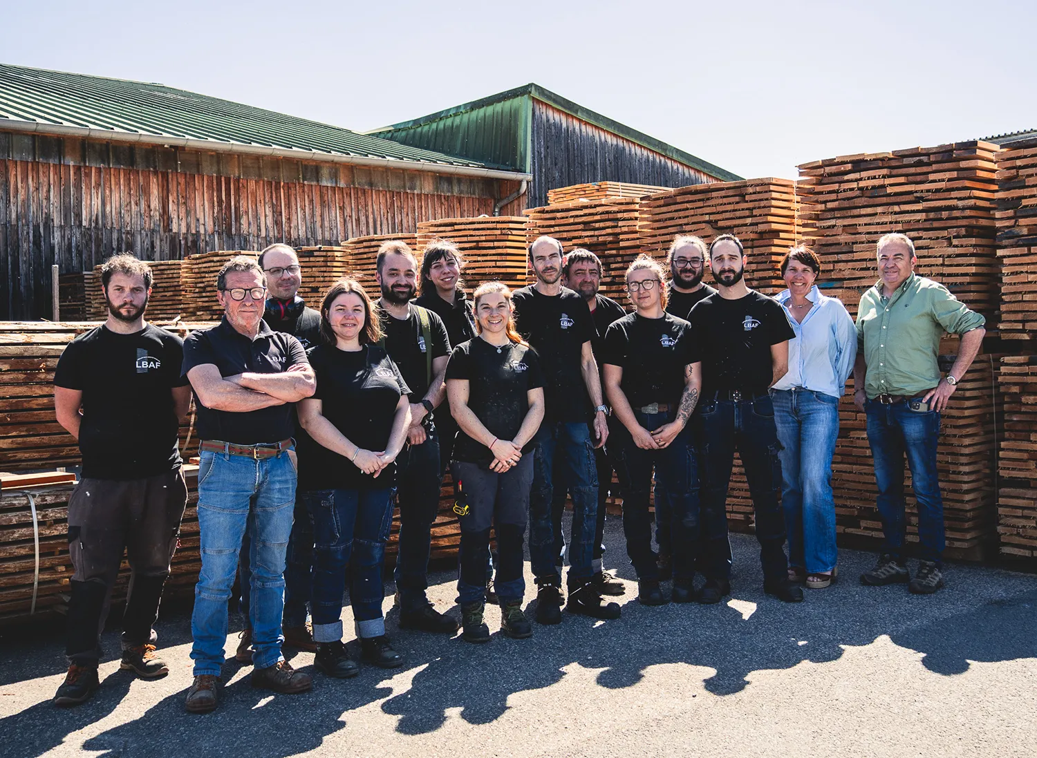 L'équipe de LBAF, fabricant de bois abouté en Limousin